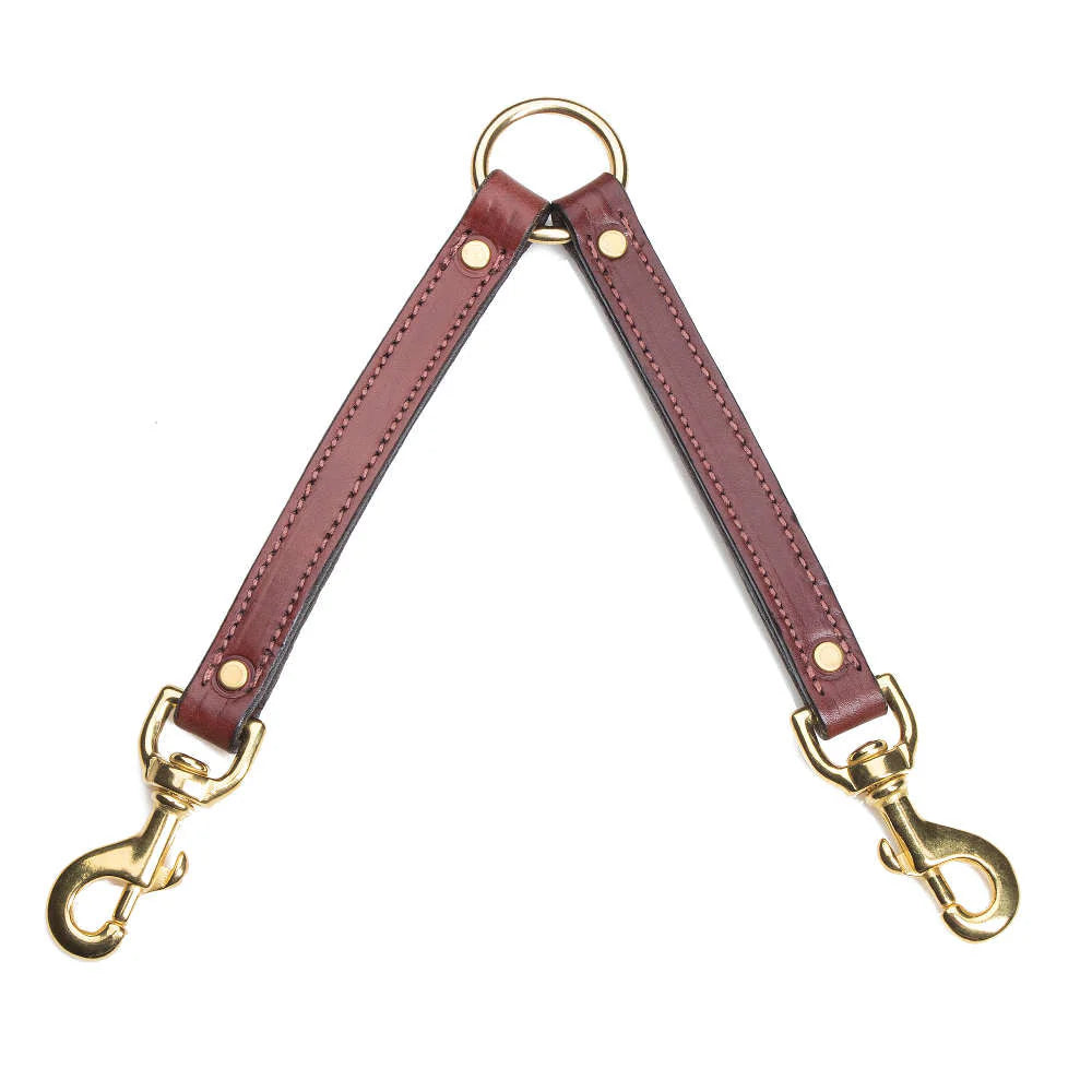 Leather Two Dog Coupler