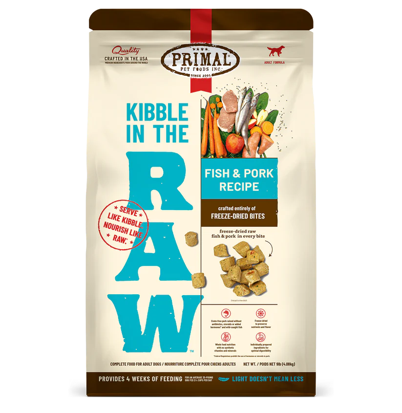 Primal Kibble in the Raw Fish & Pork Recipe