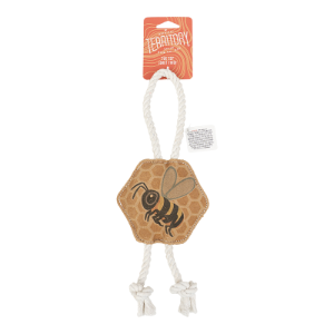 Territory Leather Bee Tug Toy