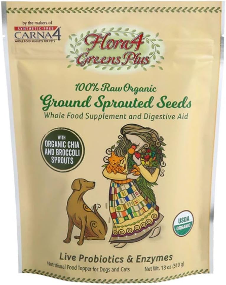 Carna4 Flora4 Greens Plus Ground Sprouted Seeds
