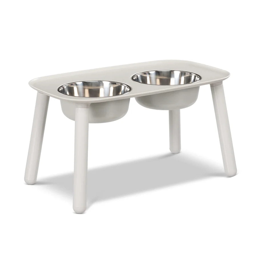 Elevated Double Dog Feeder with Stainless Bowls