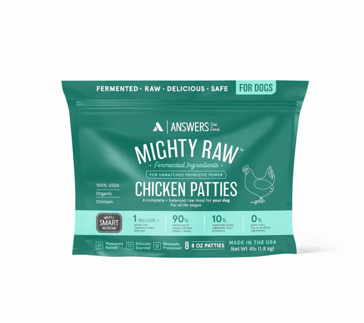 Answers Raw Chicken Patties 4lb