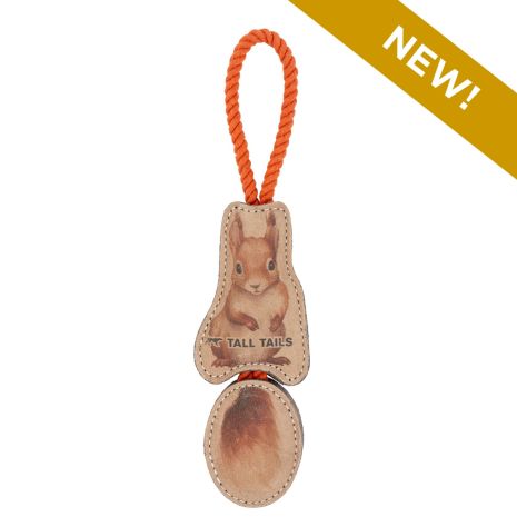 Leather Squirrel Tug Toy