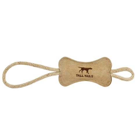 Leather Bone Tug Toy