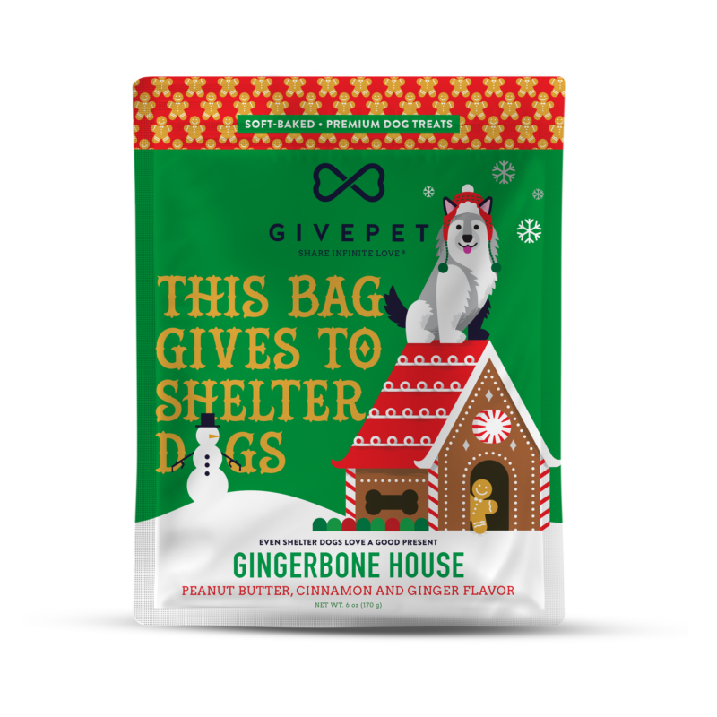 Give Pet Gingerbone House Treats