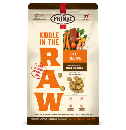 Primal Kibble in the Raw Beef Recipe
