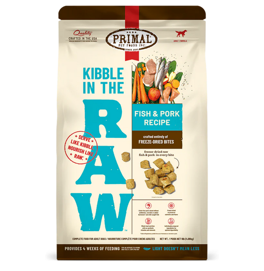 Primal Kibble in the Raw Fish & Pork Recipe
