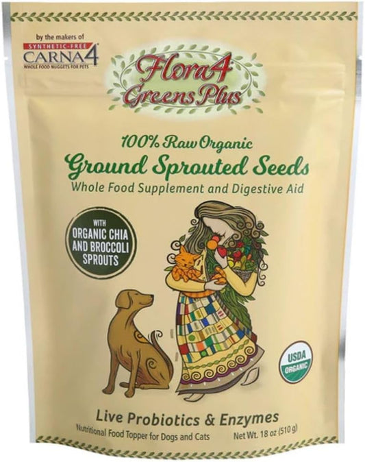 Carna4 Flora4 Greens Plus Ground Sprouted Seeds