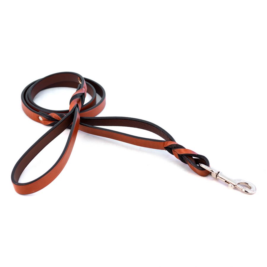 Two-Handled Braided Leather Leashes