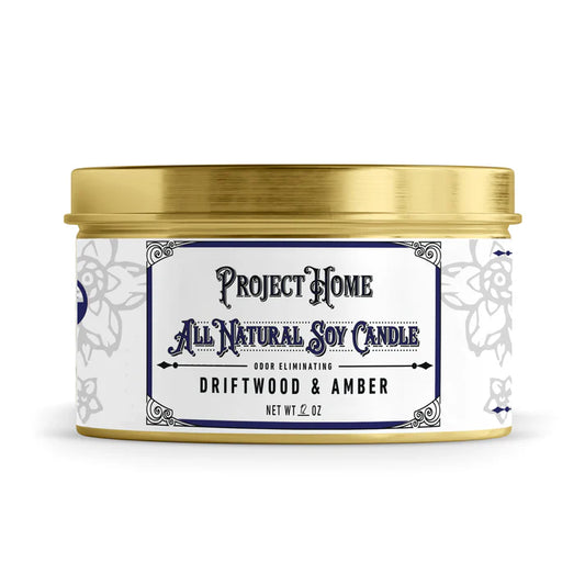 Project Home Soy Candle Driftwood and Amber