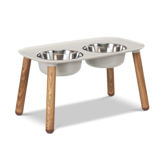 Elevated Double Dog Feeder with Stainless Bowls