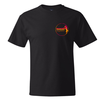 Naked Dog Black T-Shirts