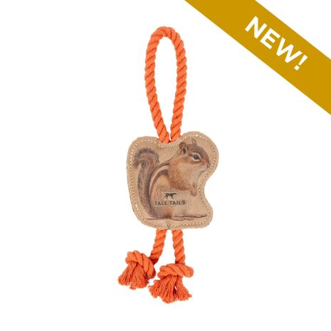 Leather Chipmunk Tug Toy